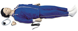 White CPARLENE® Full Manikin with Electronic Connections, Sanitary Head & Molded Hair